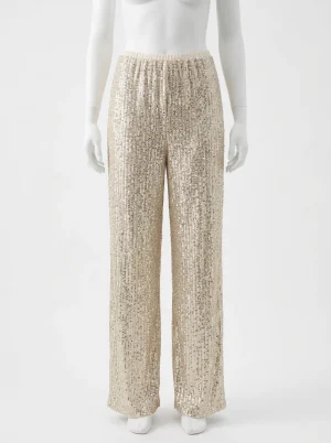 Pantalon paillette large fluide style streetwear femme - Vue 1 - pantalon paillette